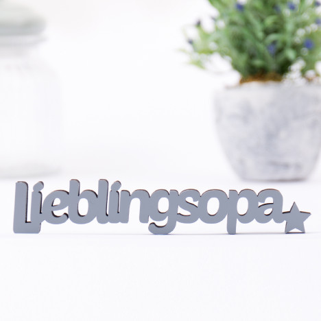 3D-Schriftzug Lieblingsopa