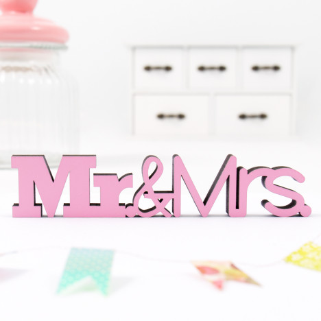 3D-Schriftzug Mr. & Mrs.