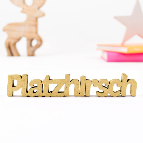 3D-Schriftzug Platzhirsch