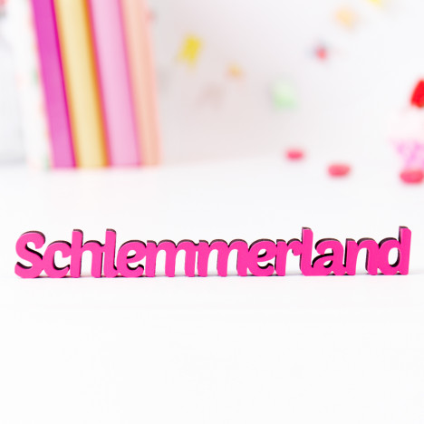 Dekoschriftzug "Schlemmerland"
