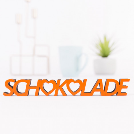 3D Schriftzug Schokolade