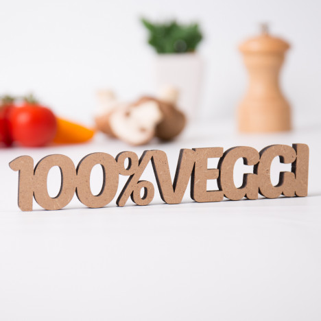 Dekoschriftzug 100%-Veggie