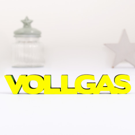 3D-Schriftzug Vollgas