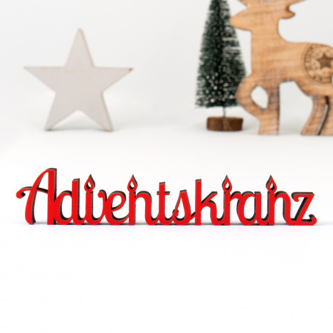 Dekoschriftzug Adventskranz