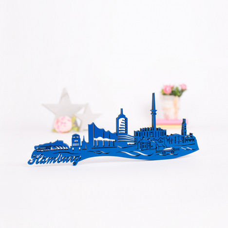 3D-Skyline Hamburg aus Holz