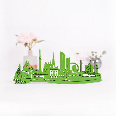 3D-Skyline Wien aus Holz