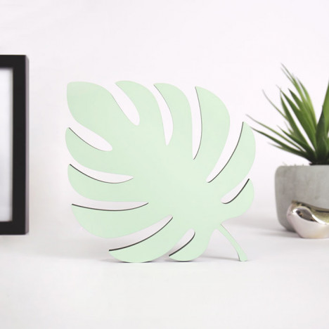 Monstera Blatt aus Holz
