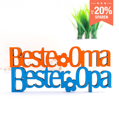 3D-Schriftzug Set Beste Oma Bester Opa