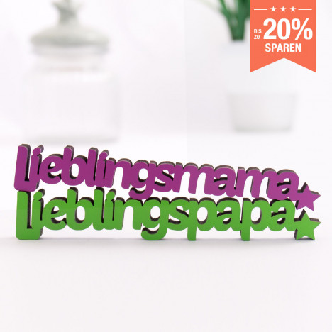 3D-Schriftzug Set Lieblingsmama Lieblingspapa