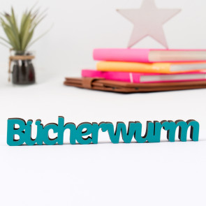 3D Schriftzug Bücherwurm