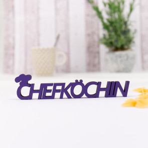 Dekoschriftzug Chefköchin