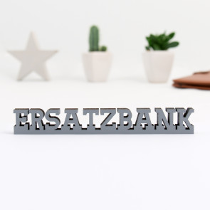 3D-Schriftzug Ersatzbank