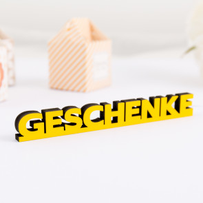 Dekoschriftzug Geschenke