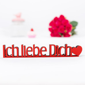 Dekoschriftzug Ich liebe dich 