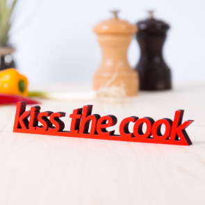Dekoschriftzug kiss the cook