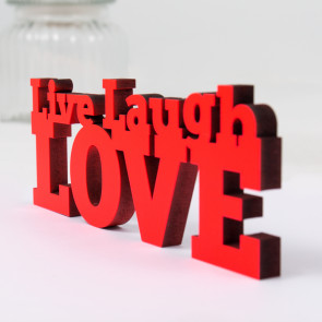 Dekoschriftzug Live Laugh Love