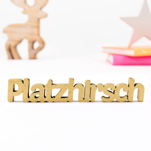 3D-Schriftzug Platzhirsch