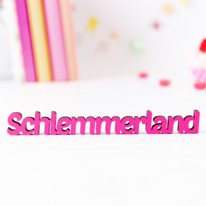 Dekoschriftzug "Schlemmerland"