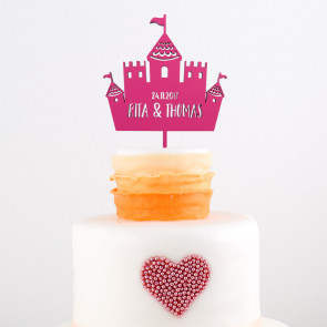 Cake Topper Märchenschloss mit Euren Namen