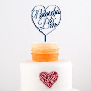 Cake Topper Namen im Herz