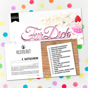 Geschenkgutschein KLEINLAUT - rosa