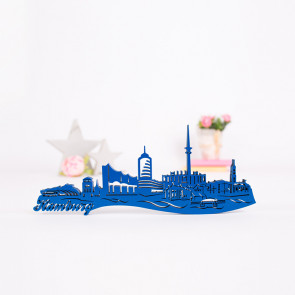 3D-Skyline Hamburg aus Holz