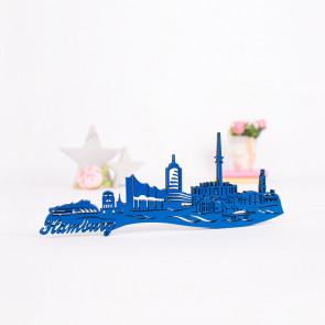 3D-Skyline Hamburg aus Holz