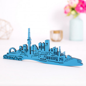 3D-Skyline München aus Holz