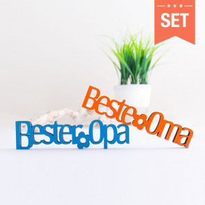 Dekoschriftzug Set: Beste Oma und Bester Opa