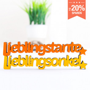 3D-Schriftzug Set Lieblingstante Lieblingsonkel