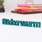 3D Schriftzug Bücherwurm