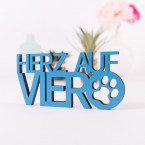 3D Schriftzug Herz auf vier Pfoten