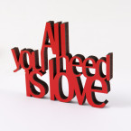 3D-Schriftzug All you need is love