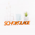 3D Schriftzug Schokolade