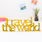 3D-Schriftzug Travel the world