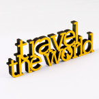 3D-Schriftzug Travel the world