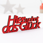 3D-Schriftzug Hier wohnt das Glück