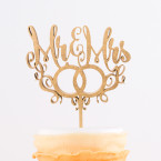 Cake Topper Mr. & Mr.s mit Ringen 