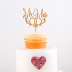 Cake Topper Mr. & Mr.s mit Ringen 