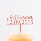 Cake Topper - Für immer mit Datum
