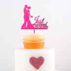 Cake Topper mit Silhouette und Datum