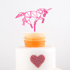 Cake Topper Origami Einhorn