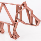 ORIGAMI 3D-Motiv Bär in der Farbe Kupfer
