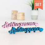 Dekoschriftzug Set Lieblingsmama Lieblingspapa