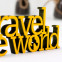 3D-Schriftzug Travel the world