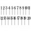 Tischnummern aus Holz - Zahlen