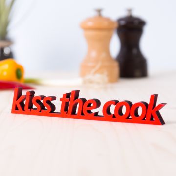 Dekoschriftzug "Kiss the Cook"