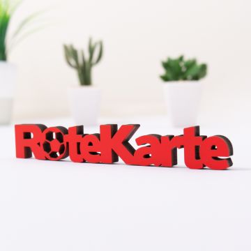 Dekoschriftzug Rote Karte