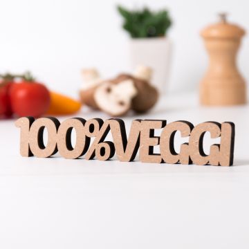 Dekoschriftzug 100%-Veggie
