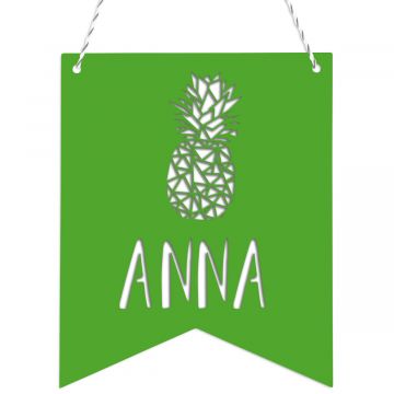 Wimpel Wunschname Ananas